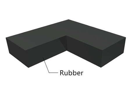 A picture is showing the structure of non-reinforced elastomeric bearing.